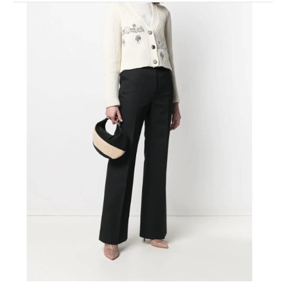 Gucci 100% Lana Wool Black Dress Trouser Women's Size 40